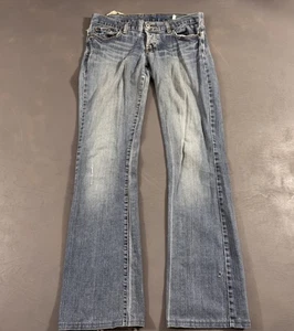 Lucky Brand Dungarees Y2K Flare Jeans Gene Montesano Women sz 6 28 Low Rise USA - Picture 1 of 22