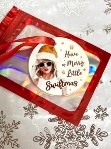Have A Merry Little SWIFTMAS Christmas Tree Decoration Pop Star Inspired Swifty - Picture 1 of 7