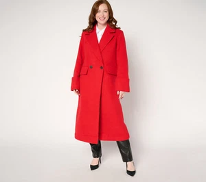 NEW Thread Collective Small Retro Oversized Fully Lined Coat in Red QVC 2661 - Picture 1 of 4