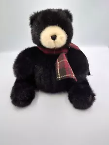 "Bufanda a cuadros de chocolate Lindt de colección oso negro hecha para logotipo de 8" - Imagen 1 de 6