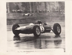 FOTO ORIGINAL PRENSA ALAMBRE JIM CLARK LOTUS 25 KANONLOPPET GP KARLSKOGA 1963 F1 - Imagen 1 de 2