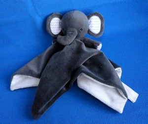 DARK GREY doudou 🐘 ELEPHANT BLANKIE comforter soft HUG toy 🐘 TU SAINSBURYS - Picture 1 of 5