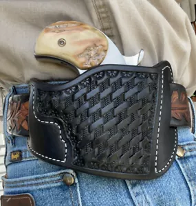Leather Holster Bond Arms 2 1/2" Mini No Trigger Guard Ruff's Black - Picture 1 of 3