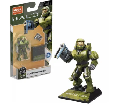 Halo Heroes Mega Construx Pro Builders Series 14 Master Chief Mini Figure GVP44 - Image 1 of 4