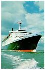 Cunard Queen Elizabeth 2 Qeii Ocean Liner Cruise Ship Chrome Postcard