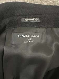 "Abrigo de lana Cinzia Rocco due - NEGRO talla 44R 100 % lana como nuevo 52"" de largo" - Imagen 1 de 10