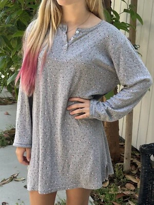 Camisón Charter Club Vintage Años 90 Talla S 100% Algodón Pequeñas Rosas Rosa Foto 1 de 4