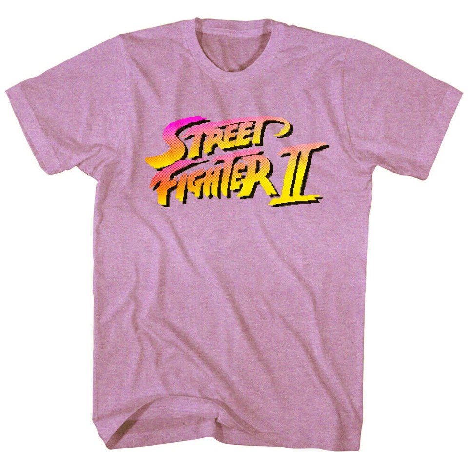 Nueva Camiseta para Juegos Street Fighter II Logo Para Hombre Mediana Brezo Lavanda Años 90 Foto 1 de 1
