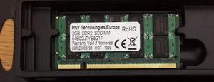 PNY Technologies Memory RAM 2gb DDR3 SODIMM 64B0QJTYE8G17 - Picture 1 of 1