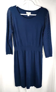 Ann Taylor LOFT Pulloverkleid Damen LG (12-14) Pailletten Stretch leichter Strick - Bild 1 von 12