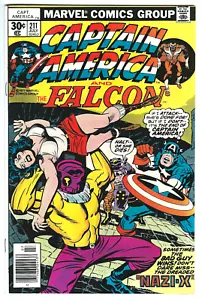 Captain America and the Falcon #211 Marvel 1977 (1968 Seires) NAZI X Classic - Bild 1 von 2