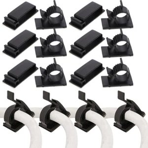18 Pcs Kabelfixierclip Kabelhaltergeräte Selbstklebendes Netzkabelretainer - Afbeelding 1 van 12