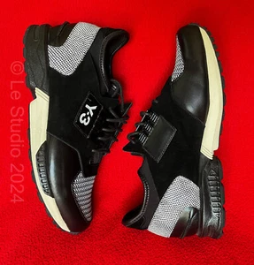Y-3 ‘ZX’ Adidas Black & White Sneakers, US Women's 9/ US Men's 7.5 (Unisex) - Picture 1 of 15