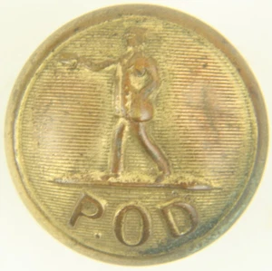 1898-04 Postman POD Uniform Coat Button Mailman Post Office Department .9" 23mm - Picture 1 of 3