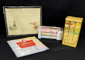 4 x Boxed Sets VINTAGE 11 Handkerchiefs New in Original Boxes - Picture 1 of 5