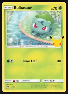 Bulbasaur NM 1/25 McDonald's 25th Anniversary Promos Pokémonkarte - Bild 1 von 2