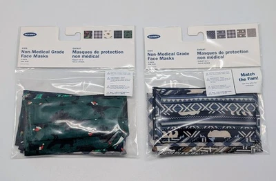 2 NEW Old Navy Kids 5 Pack Non Medical Grade Face Masks - Bears and Xmas Dinos - Image 1 of 4