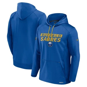 Men's Fanatics Royal Buffalo Sabres Authentic Pro Rink Fleece Pullover Hoodie - Picture 1 of 3