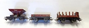 # HO Gauge 3 Old German Tin Plate Freight Cars Nice Low Shipping - Picture 1 of 5