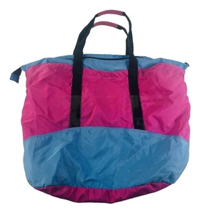 Vintage LL Bean NYLON Tote Bag 80’s 90s PINK Large XL Strand Urlaub Reise - Bild 1 von 11