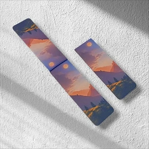 Non Text Magnetic Bookmark, Foldable, Double Sided Multicolor Nature/Scenery. - Picture 1 of 8