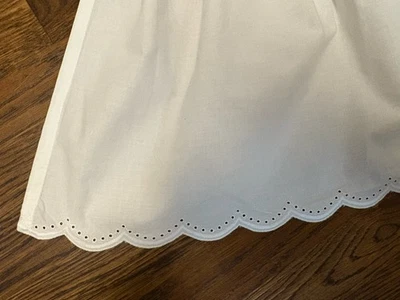 Peacock Alley Queen Bedskirt Cotton Portugal Eyelet 59 X 79” - 14” Long RV $315 - Image 1 of 4