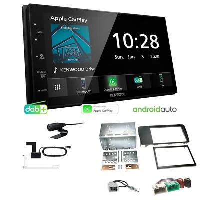 Kenwood Autoradio Apple CarPlay Android DAB+ für Volvo V70 II 2004-2007 schwarz - Bild 1 von 4