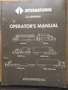International Navistar Operator Manual Truck S Series 5000 8300 9300 9600 9700 - Picture 1 of 4