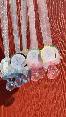 Chupetas fofas para chá de bebê elefante colares/favores de festa/presentes - Imagem 1 de 4