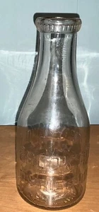 Bottiglia di latte vintage Brookside Dairy First National Stores Inc. un quarto BB46 - Foto 1 di 3