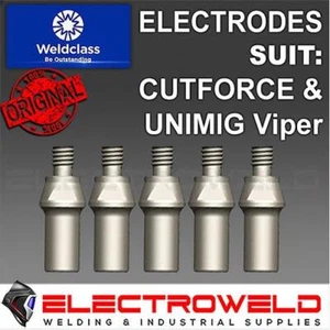 5 x Weldclass Plasma Cutting Electrodes Unimig Viper Cut 30 SC30 Torch WGSC2504 - Picture 1 of 5