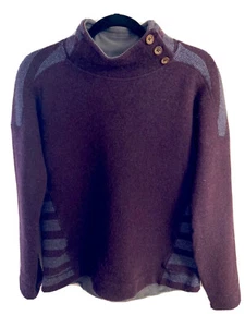 Marmot Pullover Sweater Womens Size M Burgundy Wool Blend Warm - Picture 1 of 8