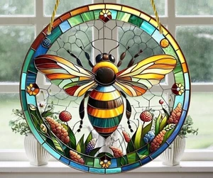 "LIGHT UP YOUR WINDOWS WITH A BUZZ" WITH THIS VIBRANT / COLOURFUL SUN CATCHER - Picture 1 of 8