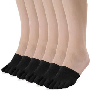 Half Socks for Women Cotton Toe Topper Hidden Non-Slip Toe Separation Liner S... - Picture 1 of 6