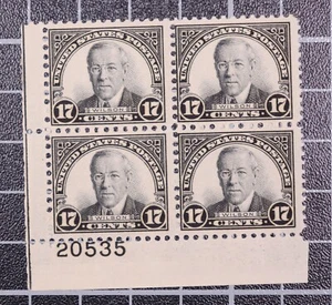 Scott 697 17 Cents Wilson MNH Plate Block Of 4 LL 20535 SCV $50.00 - Picture 1 of 2