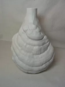White Matt Vase By Hutschenreuther Vintage German #W/O - Picture 1 of 10
