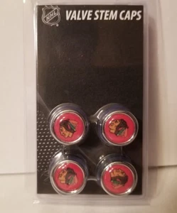 NHL Chicago Blackhawks Tire Valve Stem Caps - Picture 1 of 3