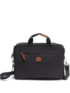BRICS Cartella Porta PC BRIEFCASE fino a 13" Colore Nero e Tabacco 25x38x6,5 cm - Foto 1 di 5