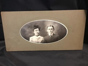 Foto vintage de tarjeta de gabinete de una pareja joven Oxford, Nueva York - Imagen 1 de 4