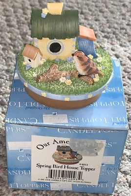 YANKEE CANDLE OUR AMERICA SPRING BIRDHOUSE CANDLE WREN GORRIÓN PÁJARO CAJA NUEVA Foto 1 de 4