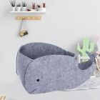 Cute Felt Storage Basket Grey Sundries Shelf  for Kids Toy