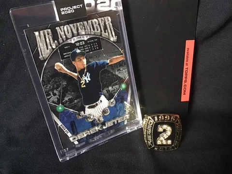 Derek Jeter Career Commemorative Ring Topps RC Project Card 132 Set Cover