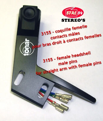 TONAR INTERNATIONAL Coquille porte-cellule Tonar Headshell femelle pour straight arm bras droit mâle