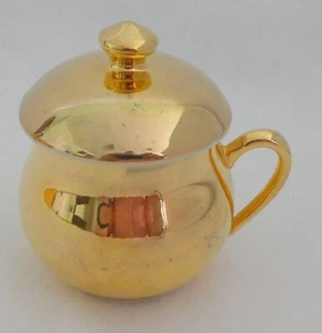 POTS DE CREAM GOLD French Porcelain France - Picture 1 of 9