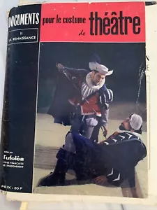 Vntg Renaissance French Patterns Documents Pour Le Costume De Theater 1964 Rare! - Picture 1 of 18