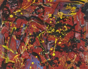 Jackson Pollock Red Composition Canvas Print 16 x 20 - Picture 1 of 5