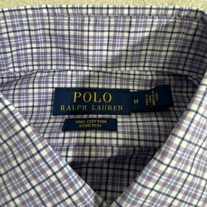 New Polo Ralph Lauren Stretch Button Shirt Plaid Classic Fit Purple NWT $90 - Picture 1 of 6