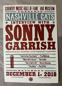 2018.12.01 Hatch Show Print Sonny Garrish pedal de acero guitarrista Nashville Cats - Imagen 1 de 1