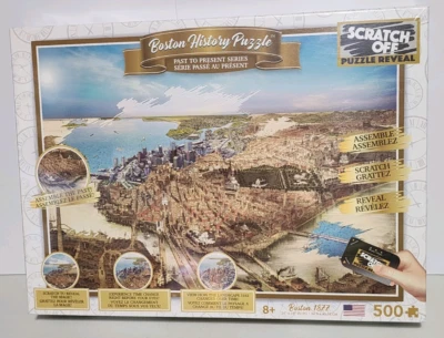 Scratch Off: History Puzzle Boston 500 Piezas Past to Present Series Nuevo Precintado Foto 1 de 4