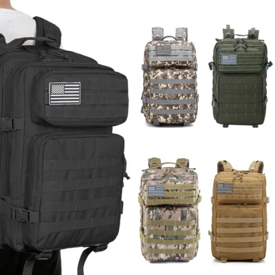 Bolsa táctica al aire libre 45L Oxford MOLLE bolsa impermeable para camping senderismo viaje Foto 1 de 4